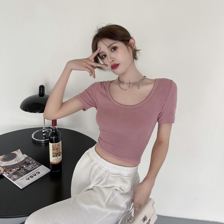 Áo thun COZOK tay ngắn phong cách ulzzang Hàn Quốc thời trang quyến rũ cho nữ