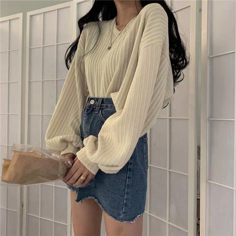 Áo len tay phồng 2021