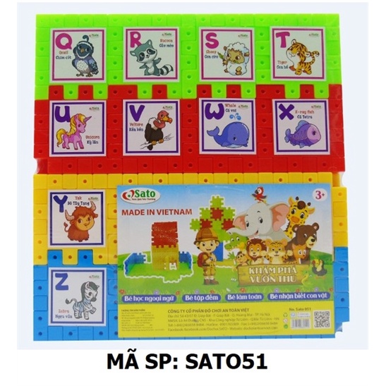 XẾP HÌNH KHÁM PHÁ VƯỜN THÚ 56 CHI TIẾT SATO - HÀNG VIỆT NAM