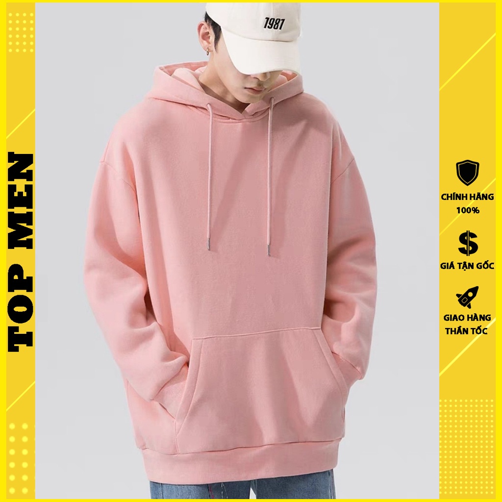 Áo hoodie TOP MEN cao cấp - Áo hoodie nam kiểu dáng basic nhiều màu dễ phối đồ chất nỉ dày dặn