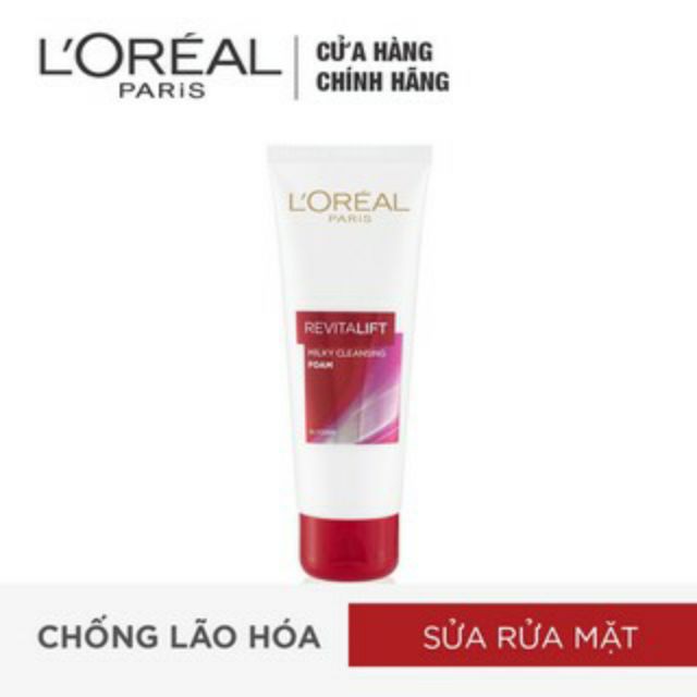 Sữa rửa mặt Loreal Revitalift dưỡng trắng, chống lão hóa 100ml