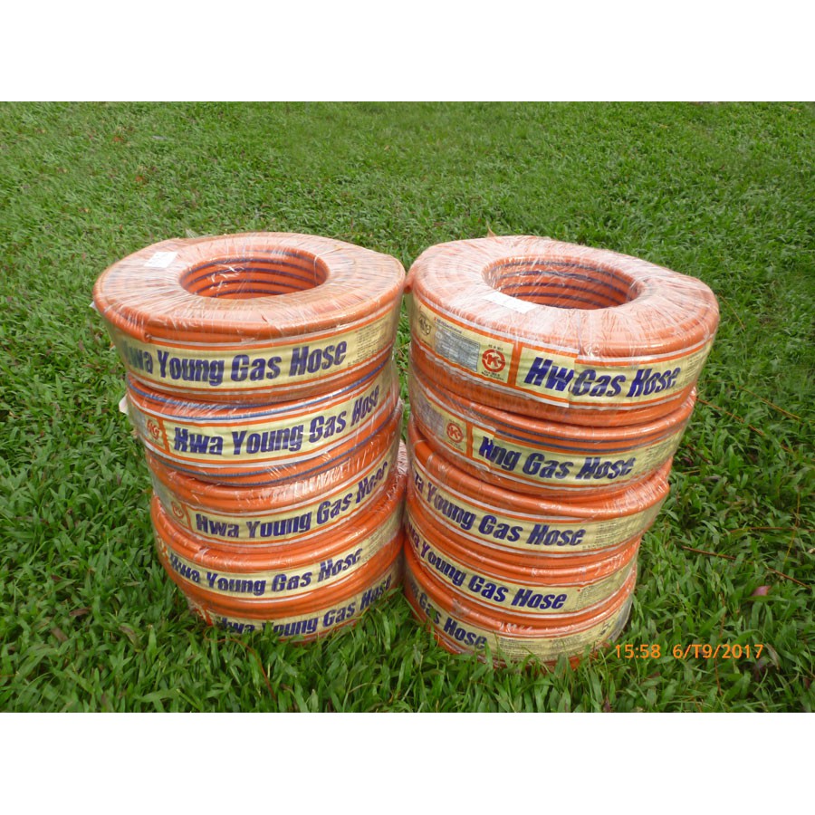 1 Mét Dây Gas Hàn Quốc Hwa Young Có Lõi Thép Chống Chuột, Kèm 2 Cổ Dê