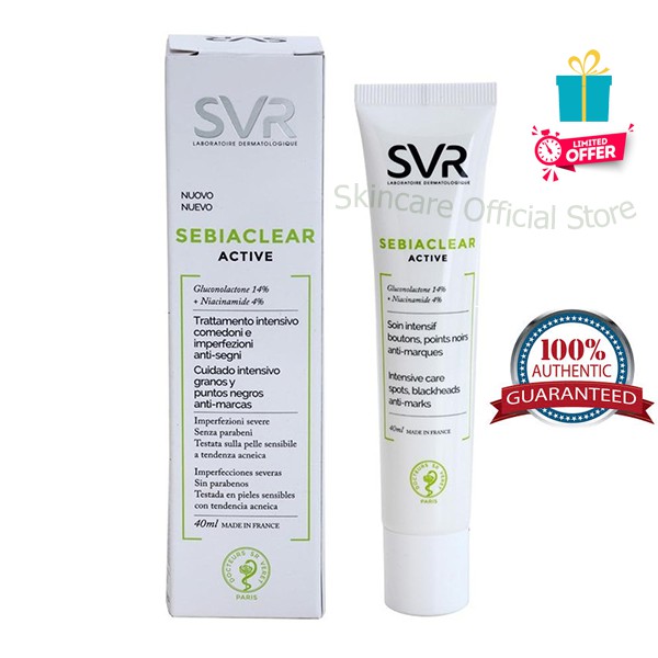 SVR Kem Dưỡng Giảm Mụn SVR Sebiaclear Active 40ml