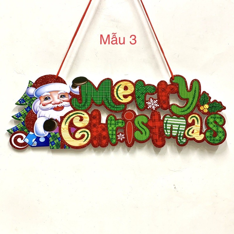 Chữ Merry Christmas treo cây thông hoặc dán tường phụ kiện trang trí noel - giáng sinh dài 40cm