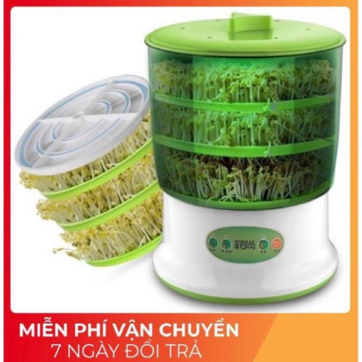 Máy làm giá đỗ 3 tầng tại nhà tiện dụng - Dụng cụ làm giá đỗ xanh - Thuận tiện Trồng giá đỗ rau mầm tự động