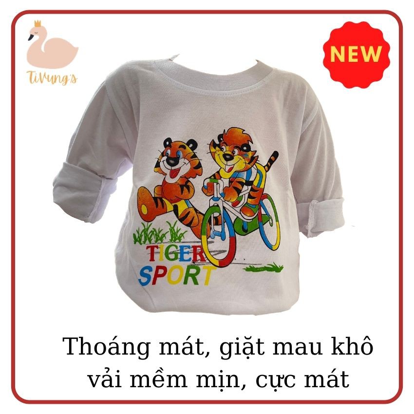 Áo trẻ em mẫu họa tiết hoạt hình, thun cotton 100% mát mẻ phù hợp các bé trai và gái - Shop TiVung chuyên quần áo trẻ em