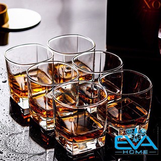 Bộ 12 Ly Thủy Tinh Góc Vuông Uống Trà Đá 195ML