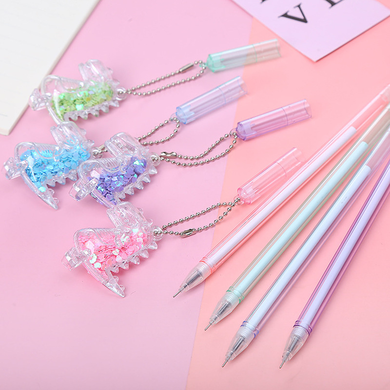 We Flower Bút nước ngòi 0.5mm trang trí hình khủng long xinh xắn