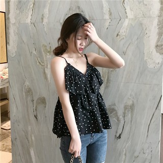 áo 2 dây chấm bi