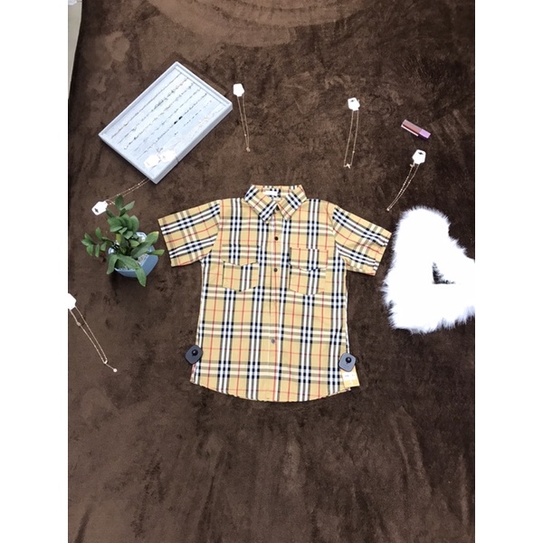 Một em áo kẻ burberry siu xịn xò