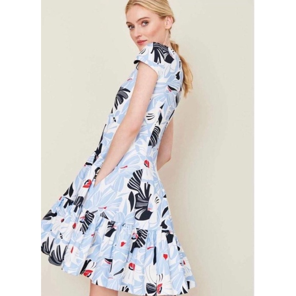 Đầm Talbots sang xịn dáng baby doll xoè in hoạ tiết thanh lich