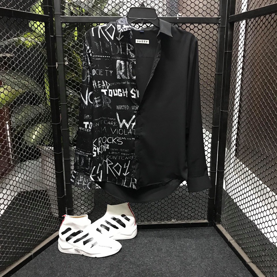 Áo sơ mi nam dài tay form rộng họa tiết vải lụa cao cấp S29