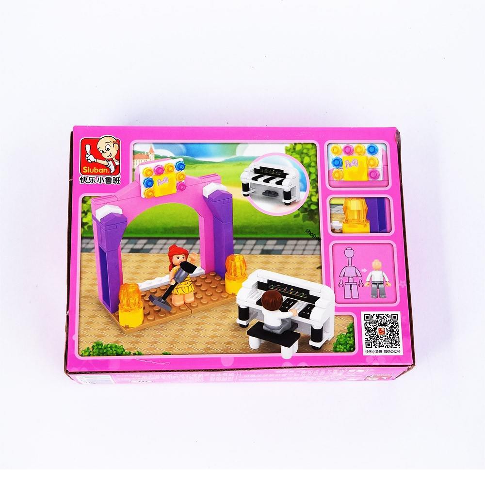 [Lego con gái ] Đồ chơi lego dành cho bé gái ⚡ Ảnh thật ⚡ Bộ Lắp Ráp lego Sân Khấu Nhạc Piano Sluban M38-B0521 (109Mảnh)