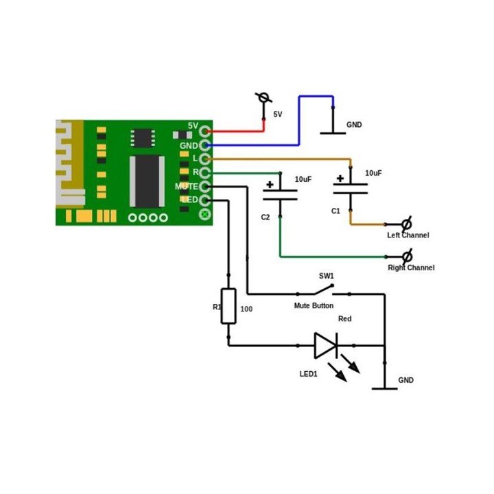 Module Bluetooth 4.0 Giải Mã Âm Thanh MP3 5V