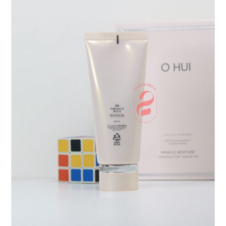 [2025] Ohui Hồng Sữa Rửa Mặt Ẩm Mịn - Ohui Miracle Moisture Cleansing Foam 200Ml (Tách Set)