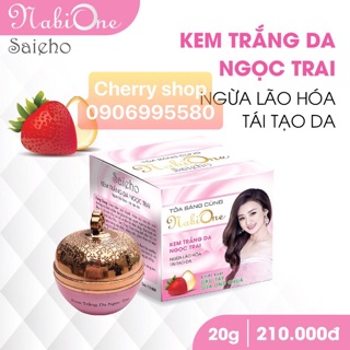 KEM DƯỠNG TRẮNG DA NGỌC TRAI - NGỪA LÃO HÓA - TÁI TẠO DA CHIẾT XUẤT DÂU TÂY VÀ SỮA ONG CHÚA NABI ONE (20G)