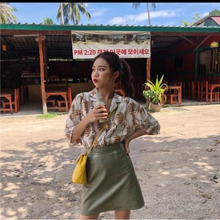 áo sơ mi cổ vest form rộng