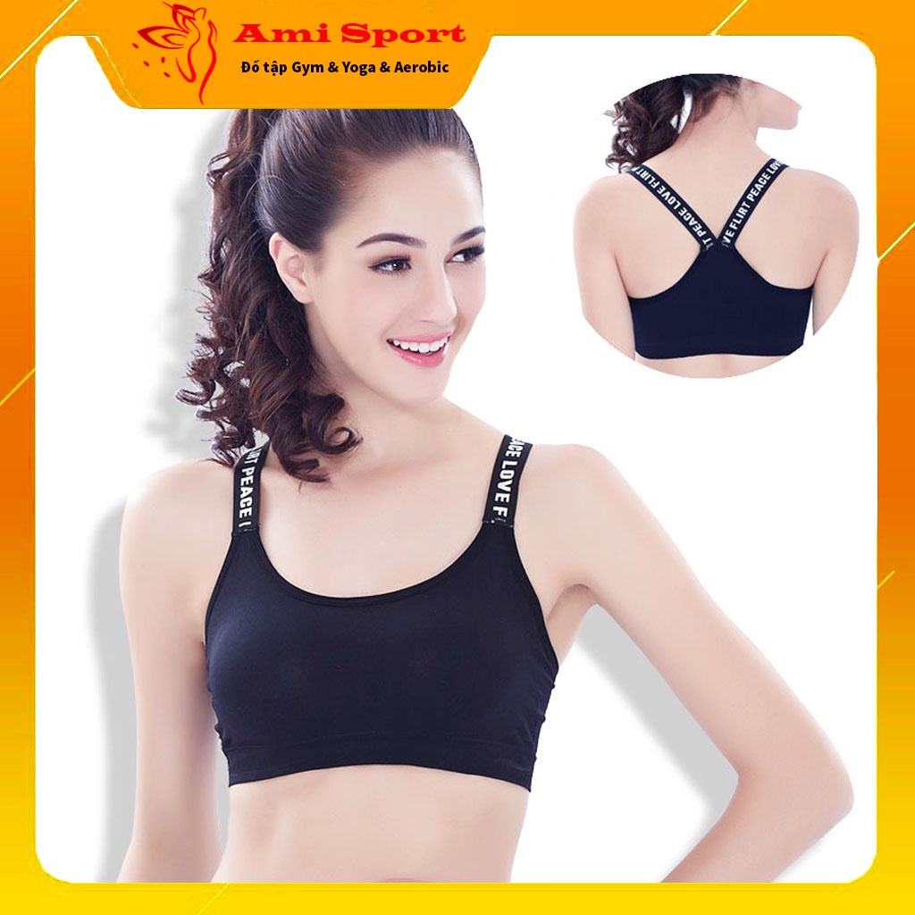 Áo bra thể thao nữ ôm body, vải co giãn, thấm hút mồ hôi Free Size A06