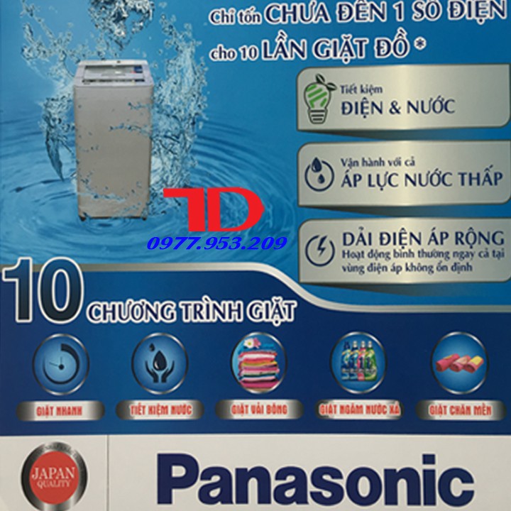 Miếng dán máy giặt PANASONIC, tem dán trang trí máy giặt PANASONIC mẫu 2