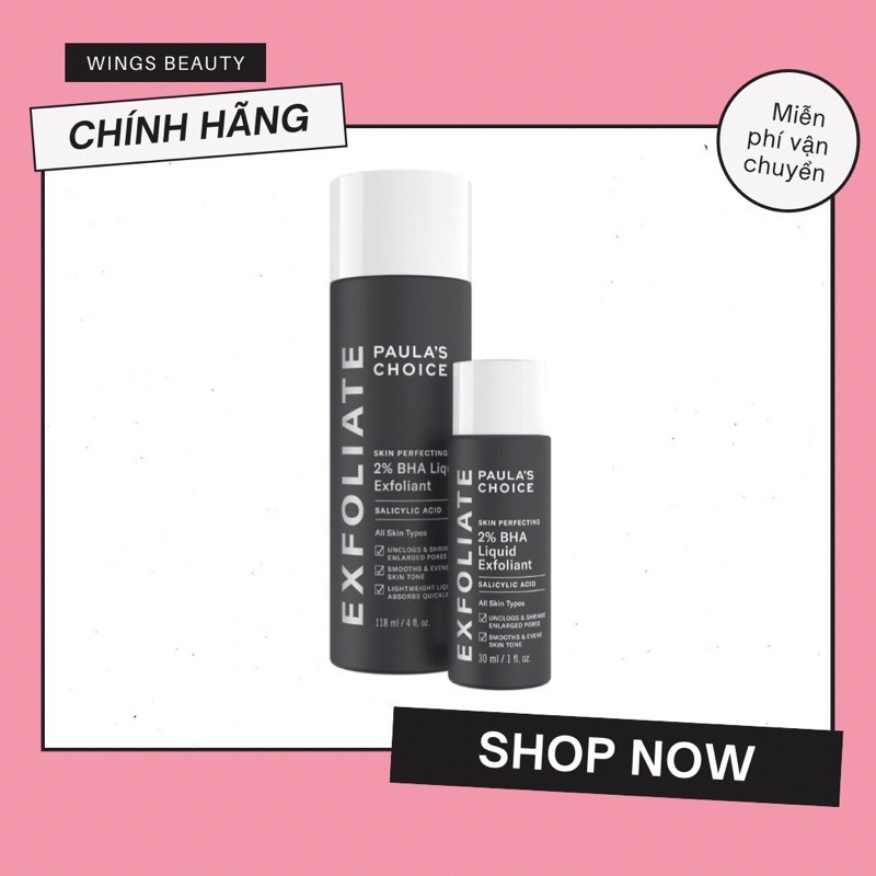 PAULA'S CHOICE - Tẩy tế bào chết hóa học Skin Perfecting 2% BHA Liquid Exfoliant Salicylic Acid