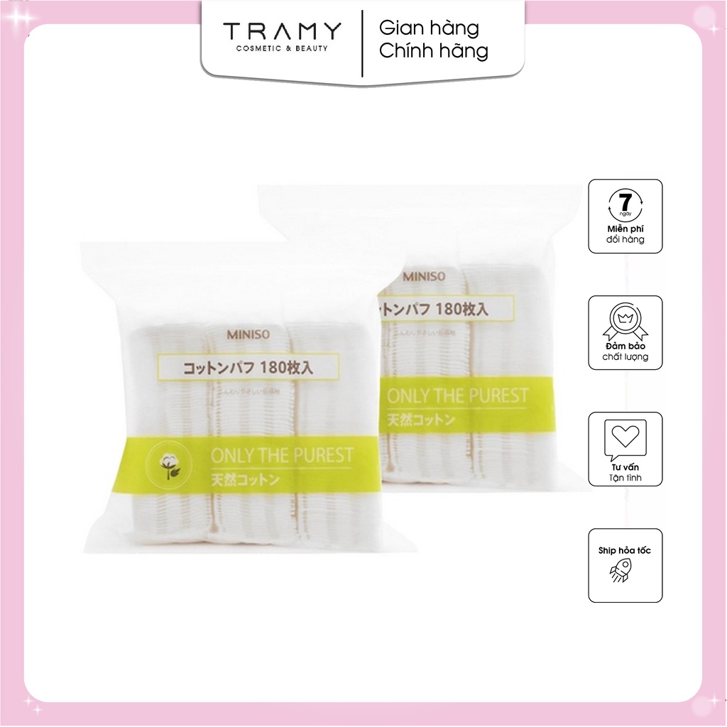 bông tẩy trang MINISO 180  miếng