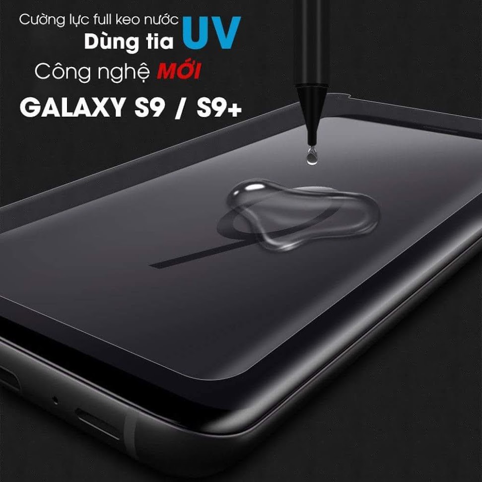 Bộ dán cường lực công nghệ Sấy keo UV cho Samsung S7 edge / S8 / S8 plus / S9 / S9 plus / Note 8 / Note 9