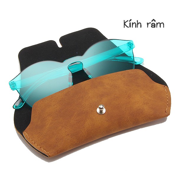 Kateluo Hộp Đựng Kính 002 Dạng Ví Cầm Tay Bằng Da Chống Áp Lực