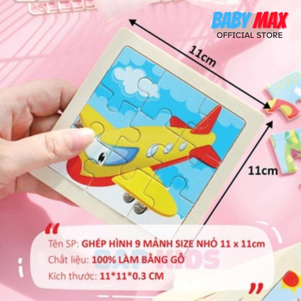 Tranh ghép hình cho bé 9 đến 1000 mảnh ghép gỗ xếp hình - Đồ chơi gỗ giáo dục thông minh BABY MAX