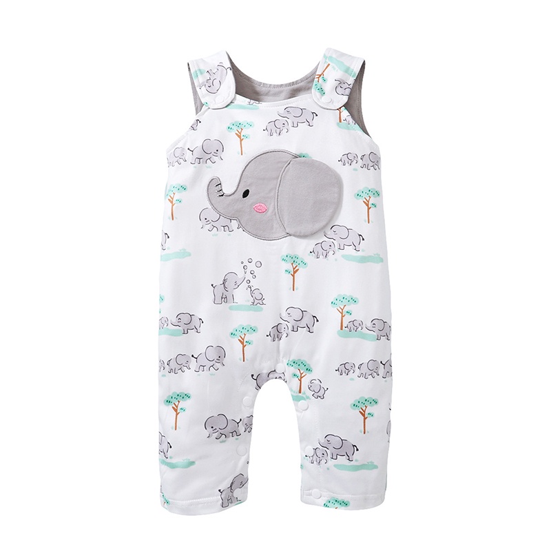 Bộ Áo Liền Quần Hình Động Vật Dễ Thương Cho Bé