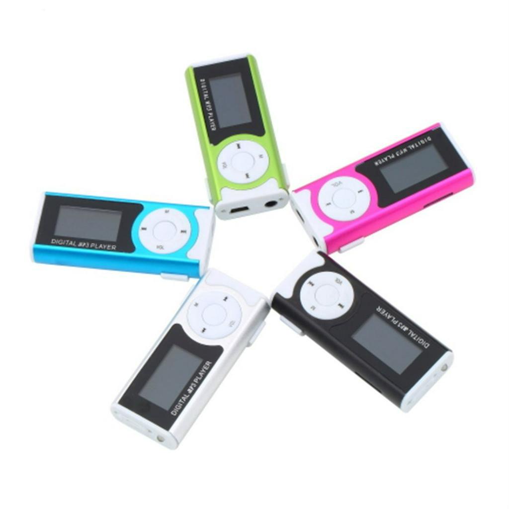 Máy nghe nhạc MP3 mini cổng USB có màn hình LCD hỗ trợ đèn LED và thẻ nhớ TF 16GB