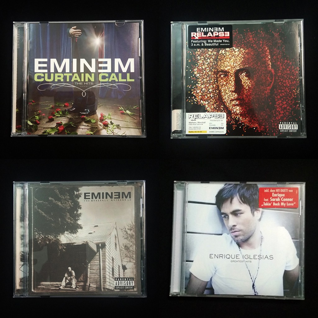 Bộ sưu tập albums của Eminem, Enrique ‎‎Iglesias: Curtain Call: The Hits - Relapse - The Marshall Mathers LP