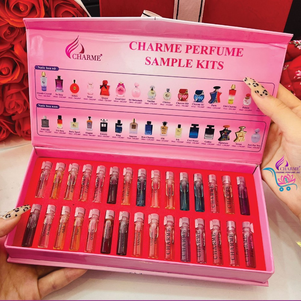 Bộ test nước hoa 30 mùi hương nam nữ chính hãng