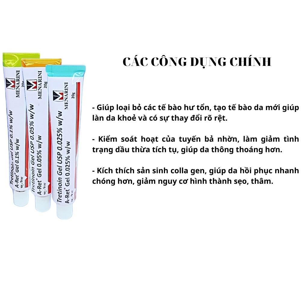 Gel Giảm Mụn Mờ Thâm Nám Chống Lão Hóa Tretinoin Aret 20g