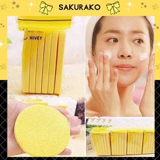 Bông nở rửa mặt sakurako bông nở bọt biển b01