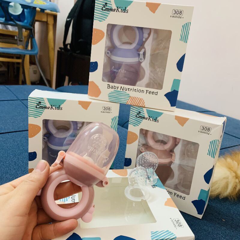 Túi nhai ăn dặm Emma Kids 3 núm cao cấp cho bé