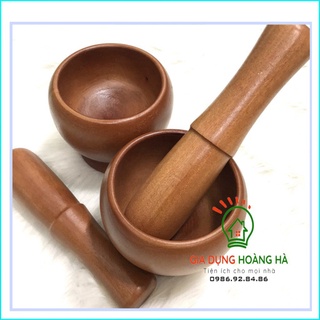 Bộ chày giã cối gỗ