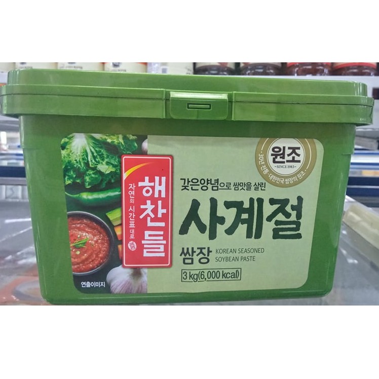 Tương trộn chấm thịt hàn quốc 3kg hộp to cho nhà hàng - 쌈장