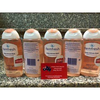 [CHEMIST] Dung dịch vệ sinh phụ nữ Femfresh 250ml (Tem bill đầy đủ)