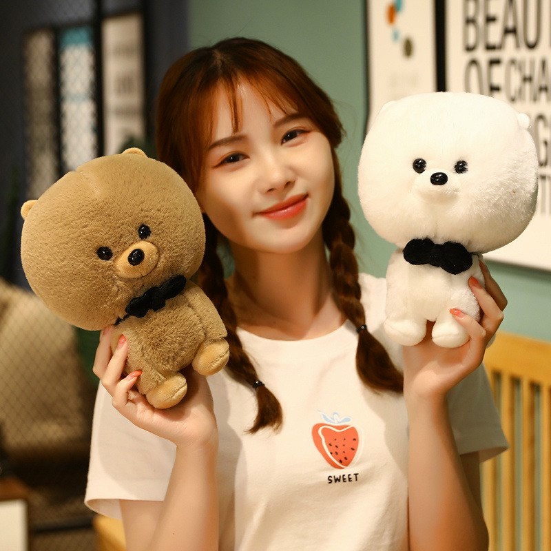 Gấu bông chó poodle siêu đáng yêu dài 50cm, vải bông mịn, mềm mại