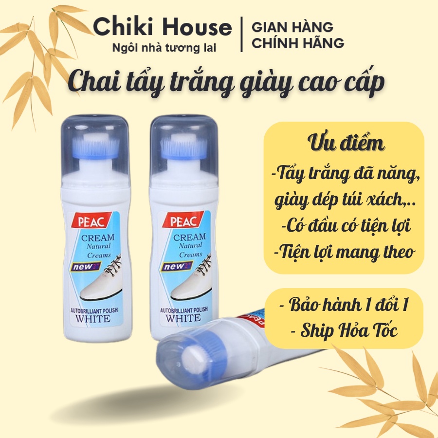 Chai tẩy trắng giày dép - cọ tẩy ố giày dép - nước tẩy trắng giày dép túi xách - Chiki house