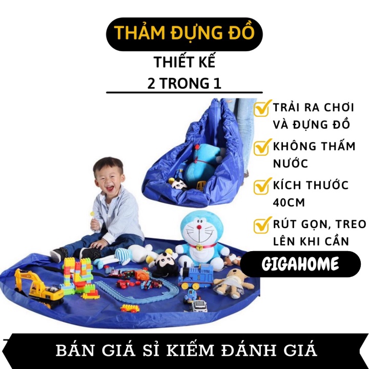 Đồ chơi trẻ em  GIÁ VỐN Thảm đựng đồ gấp gọn (45cm) - Túi đựng đồ chơi trẻ em vừa là thảm cho bé chơi đùa 6954