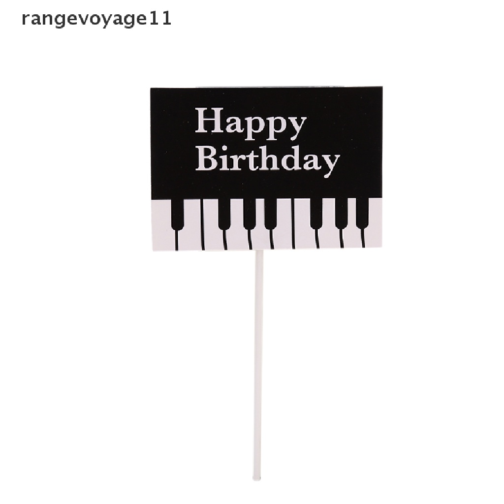 1 Bộ Que Cắm Trang Trí Bánh Hình Đàn Piano Chủ Đề Âm Nhạc