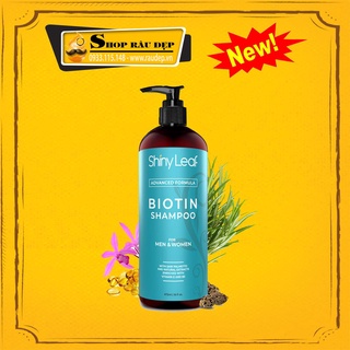   Dầu Gội Biotin Shampoo Shiny Leaf Advanced Formula 473ml  Mỹ { MẪU MỚI }