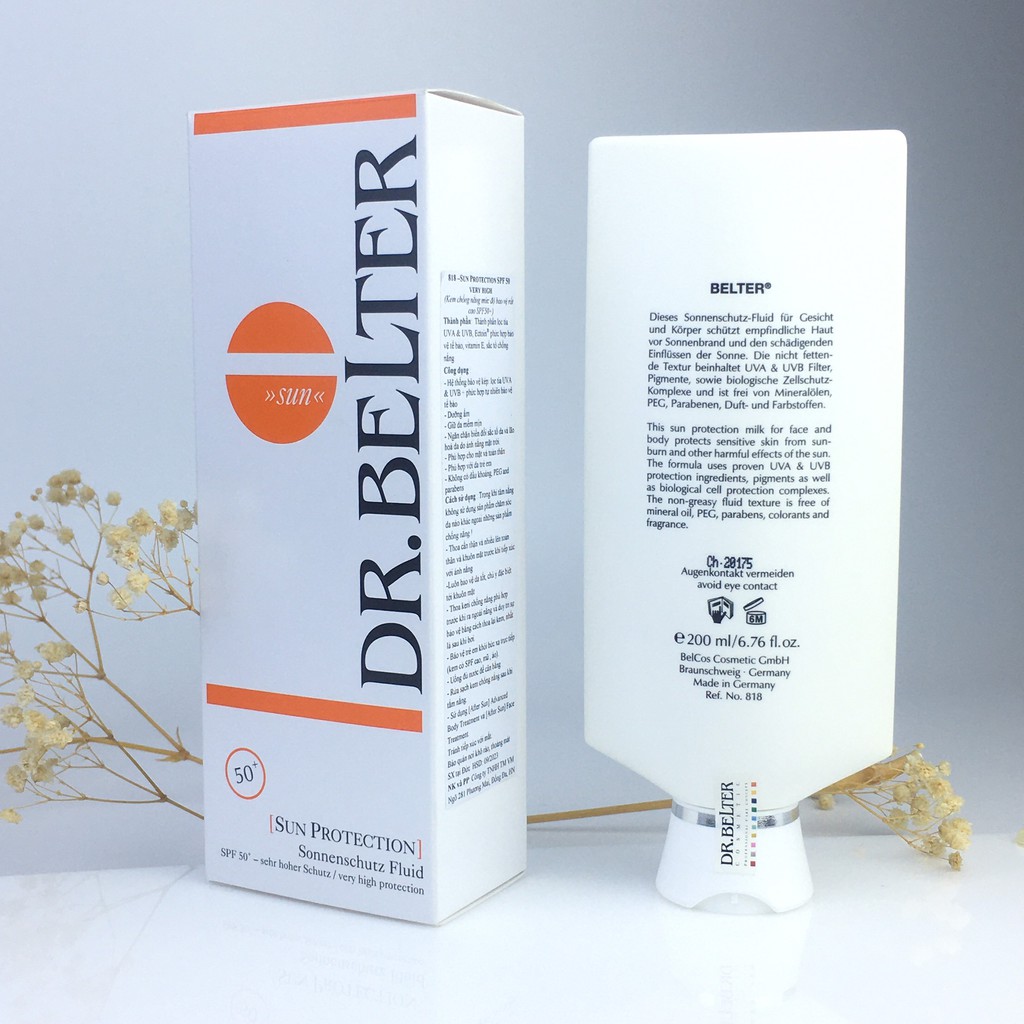 Kem Chống Nắng Dr.Belter - Sun Protection Face SPF50+ 200ml - Chính Hãng Đức