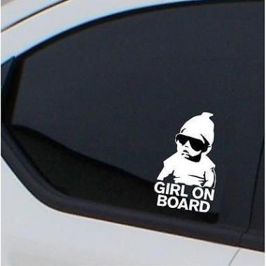 Decal dán trang trí cửa sổ xe hơi hoạt hình &quot; Baby on Board &quot;- Better Car