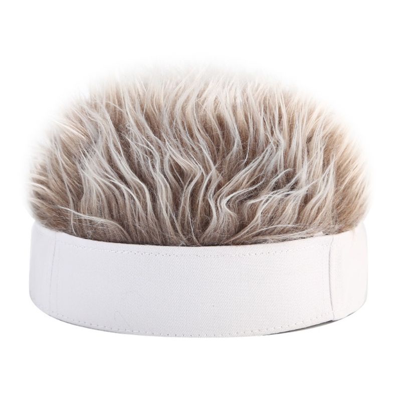 Wmmb Mũ Beanie Đính Tóc Giả Ngắn Đính Gai Giả Vui Nhộn Có Thể Điều Chỉnh Phong Cách Hip Hop Mới Lạ Cho Nam Và Nữ