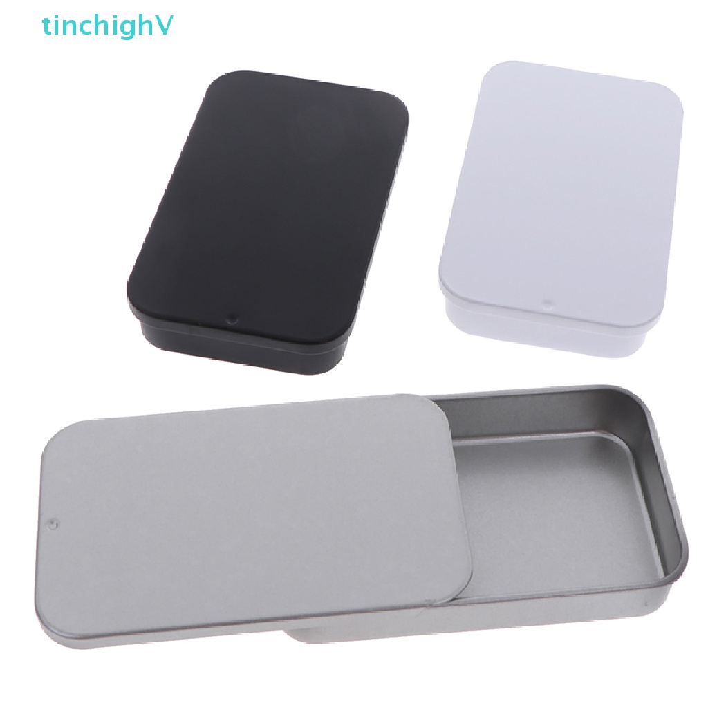 Hộp Thiếc Nhỏ Đựng Kem Dưỡng Râu Có Nắp Trượt 8x5x1.5cm