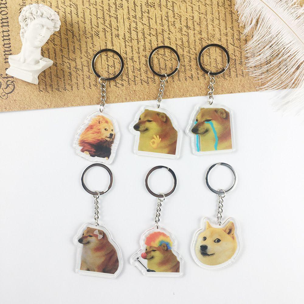 LANFY Móc Khóa Hình Cún Cưng Hai Mặt Đáng Yêu
