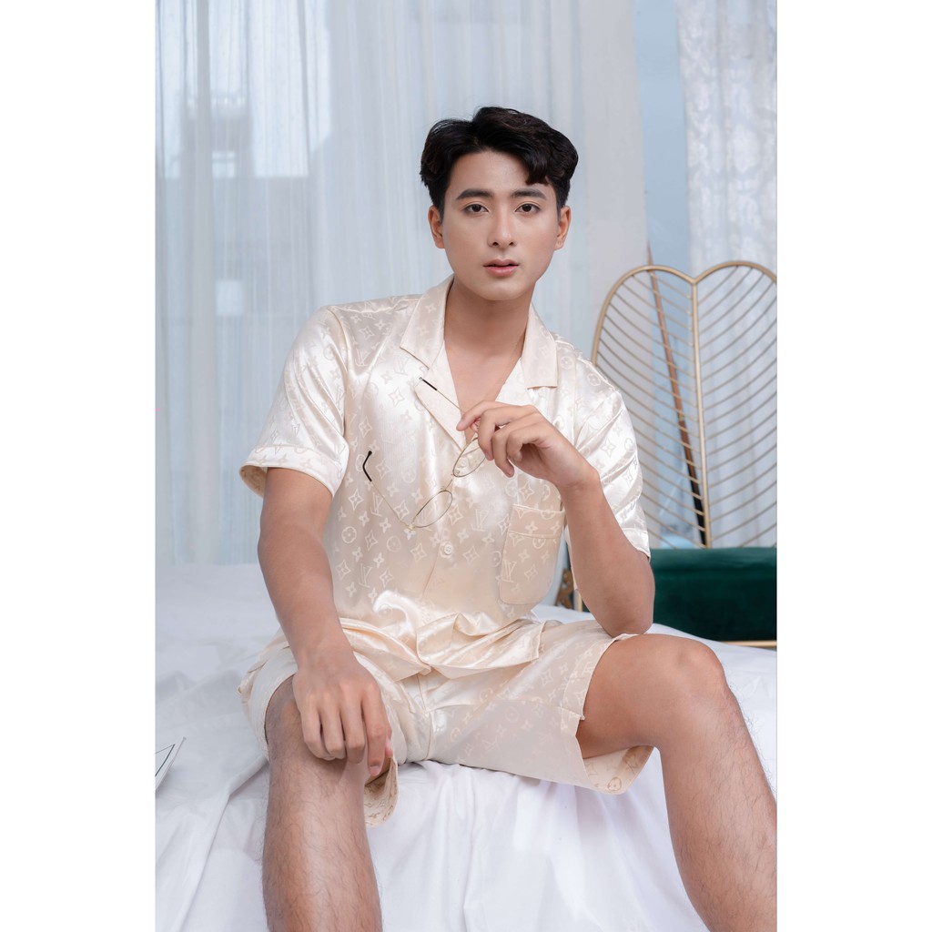 Đồ ngủ nam Pijama cao cấp lụa gấm may sẵn tại xưởng Nam Định