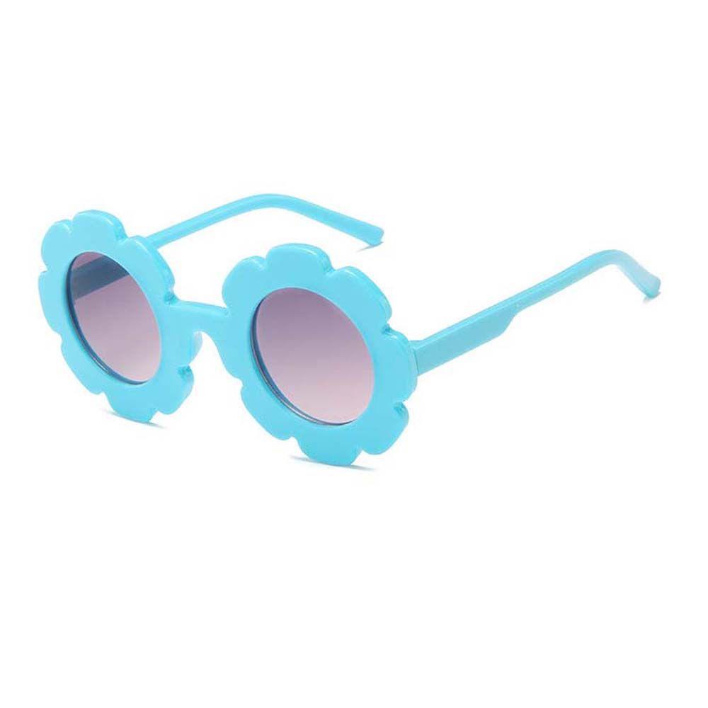 Kính Mát Gọng Tròn Họa Tiết Hoa Phong Cách Vintage Dành Cho Bé